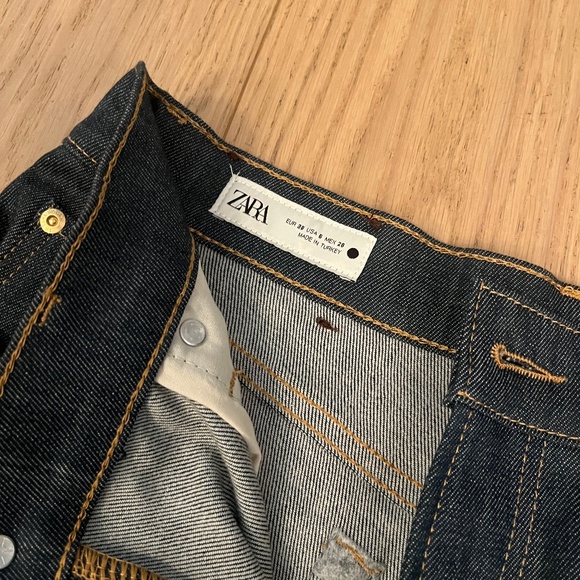 Zara dark denim straight leg, ankle length. SZ 6 - Picture 4 of 4